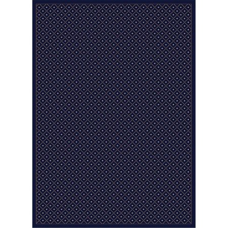 RADICI USA INC Radici 782-1310-NAVY Como Rectangular Navy Blue Traditional Italy Area Rug; 3 ft. 3 in. W x 4 ft. 11 in. H 782/1310/NAVY